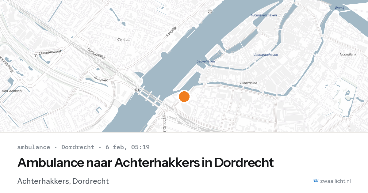 Ambulance naar Achterhakkers in Dordrecht — 6 feb 2026