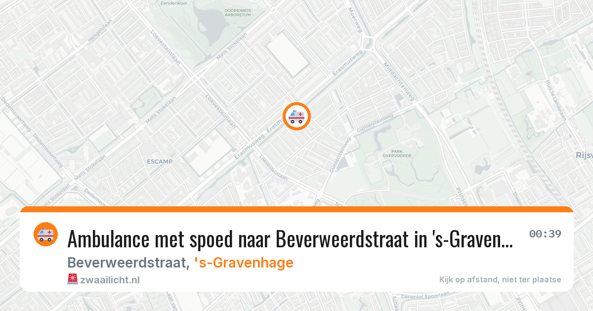 Ambulance met spoed naar Beverweerdstraat in 's-Gravenhage — 10 apr 2026