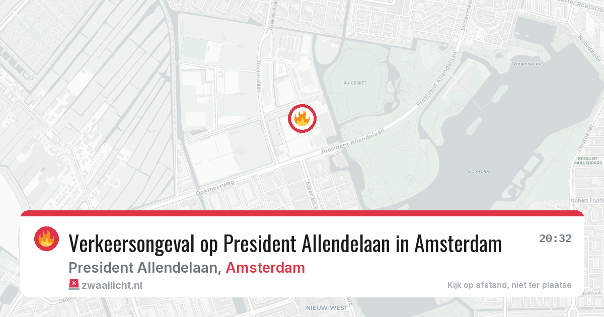 Verkeersongeval op President Allendelaan in Amsterdam — 27 mei 2026