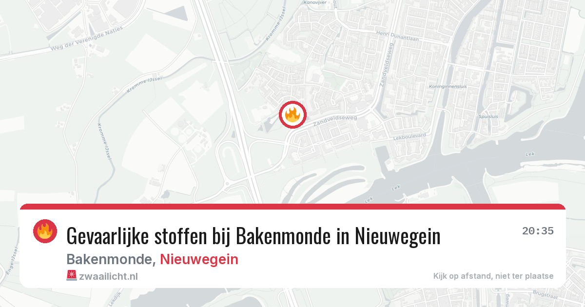 Gevaarlijke stoffen bij Bakenmonde in Nieuwegein — 25 mei 2026