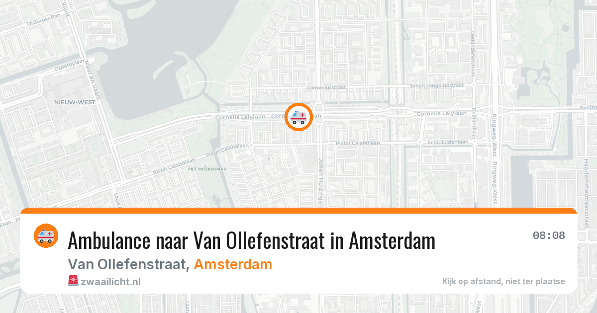 Ambulance naar Van Ollefenstraat in Amsterdam — 29 mei 2026