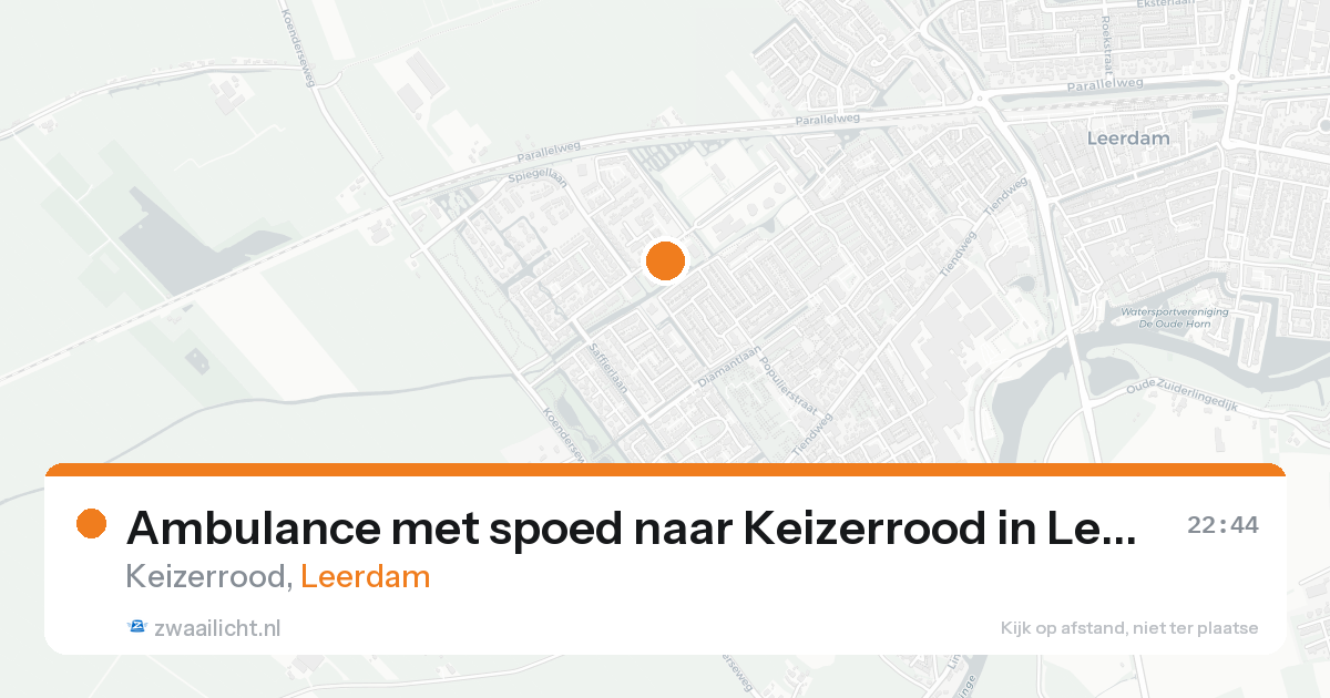 Ambulance met spoed naar Keizerrood in Leerdam — 19 aug 2026