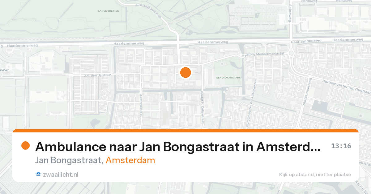 Ambulance naar Jan Bongastraat in Amsterdam — 29 mei 2026