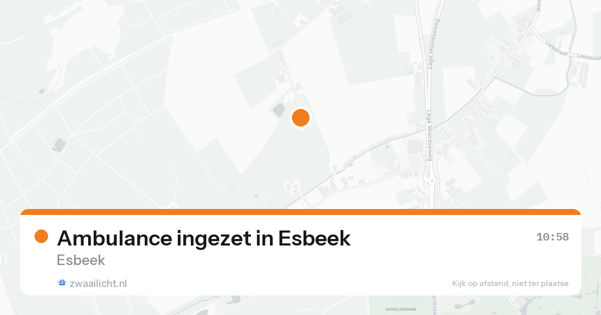 Ambulance ingezet in Esbeek — 23 aug 2026