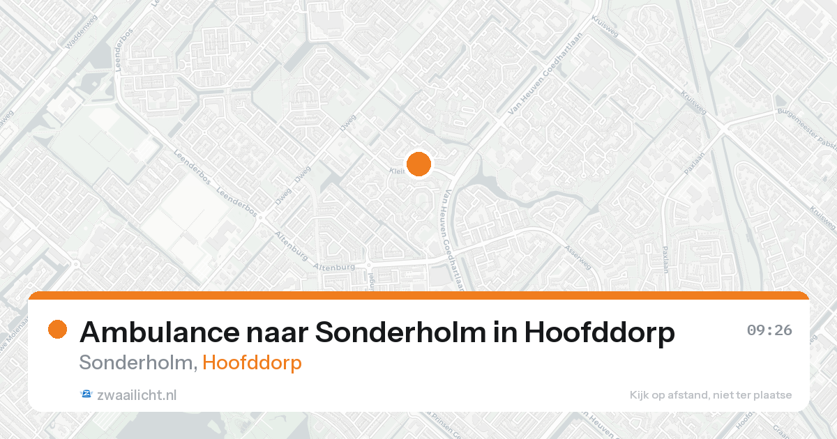 Ambulance naar Sonderholm in Hoofddorp — 17 aug 2026