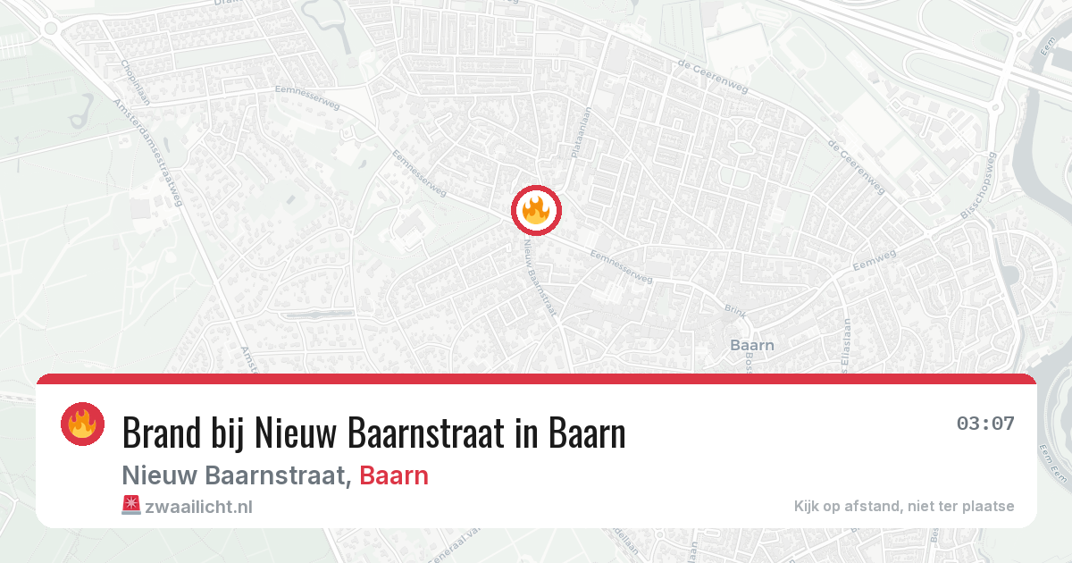 Brand bij Nieuw Baarnstraat in Baarn — 31 mei 2026