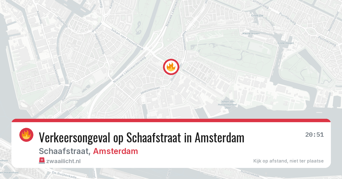 Verkeersongeval op Schaafstraat in Amsterdam — 24 mei 2026
