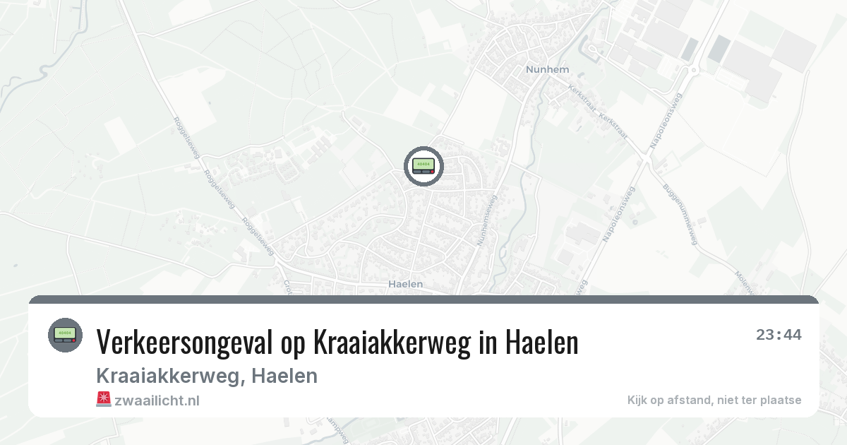 Verkeersongeval op Kraaiakkerweg in Haelen — 7 jul 2026