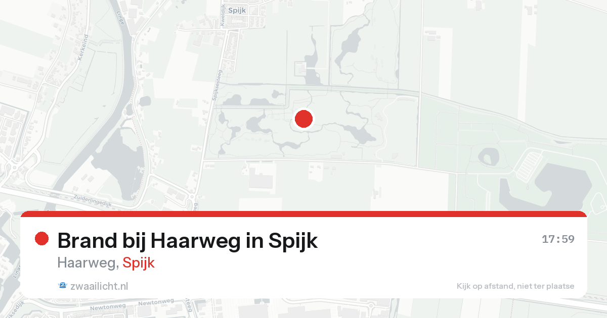 Brand bij Haarweg in Spijk — 18 aug 2026