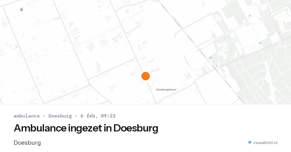Ambulance ingezet in Doesburg — 6 feb 2026
