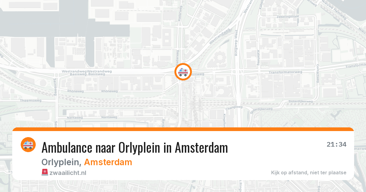 Ambulance naar Orlyplein in Amsterdam — 13 apr 2026