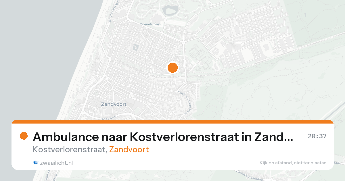 Ambulance naar Kostverlorenstraat in Zandvoort — 24 aug 2026