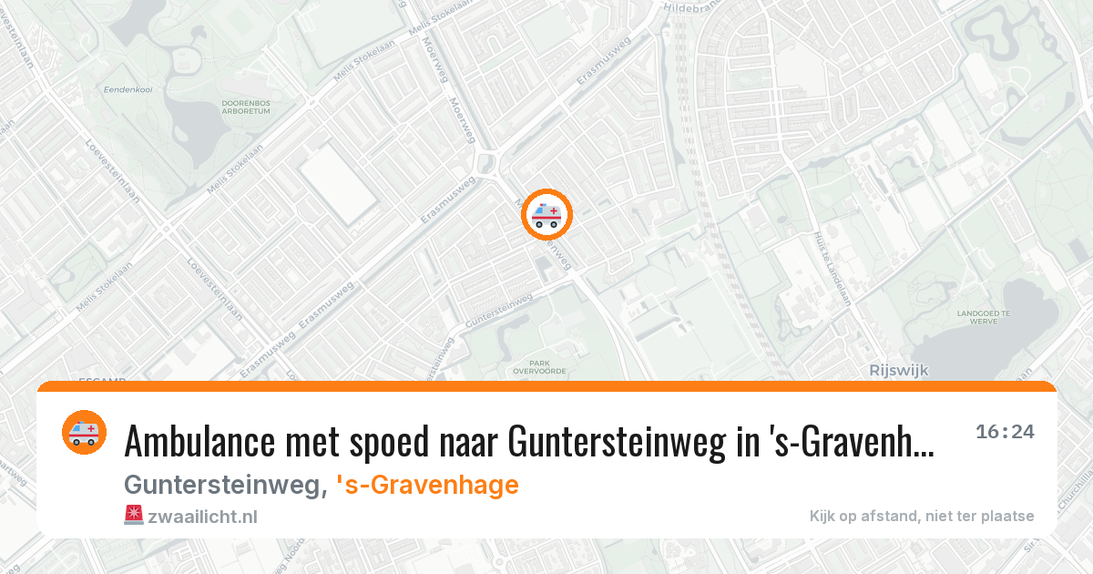 Ambulance met spoed naar Guntersteinweg in 's-Gravenhage — 11 aug 2026