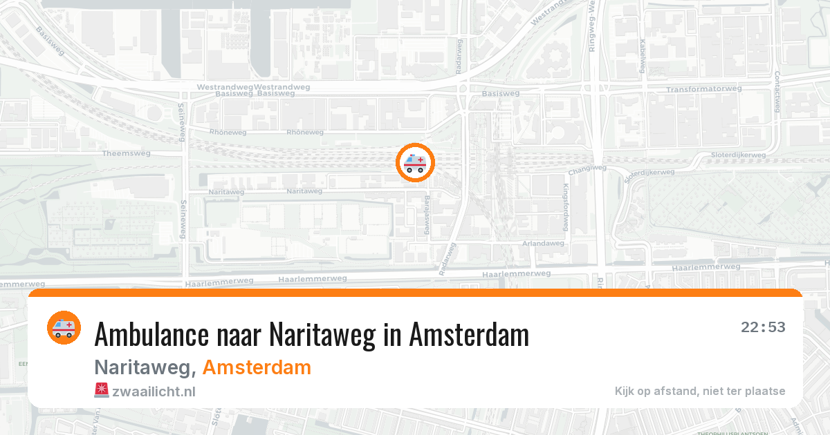 Ambulance naar Naritaweg in Amsterdam — 14 jun 2026