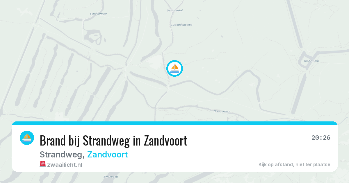 Brand bij Strandweg in Zandvoort — 16 jul 2026