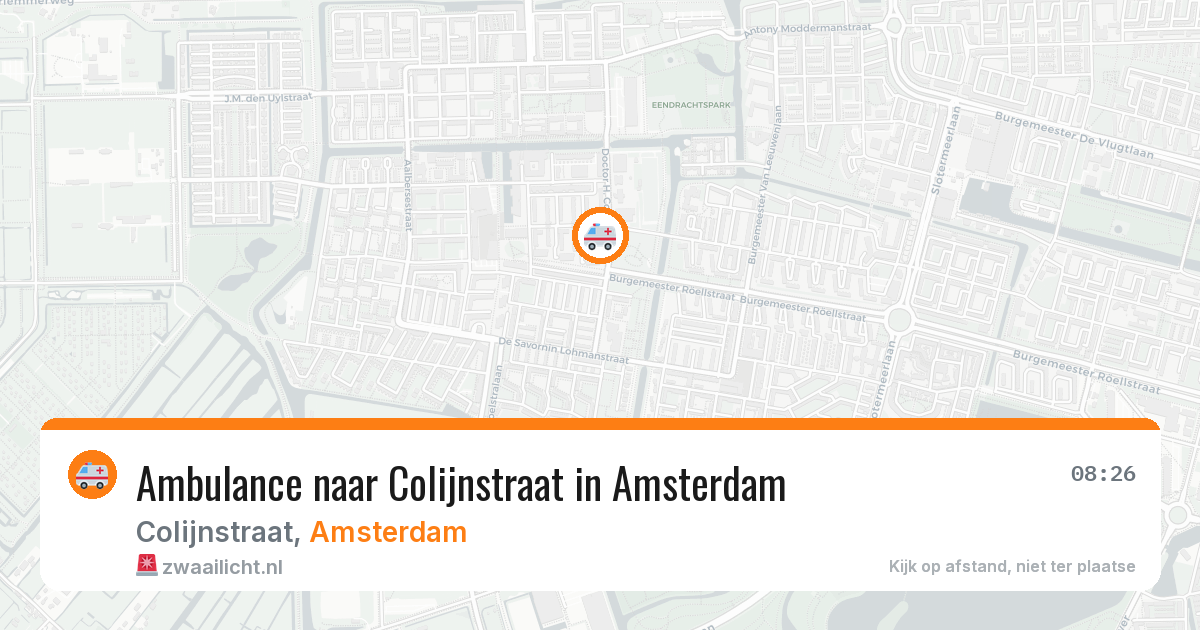 Ambulance naar Colijnstraat in Amsterdam — 26 mei 2026