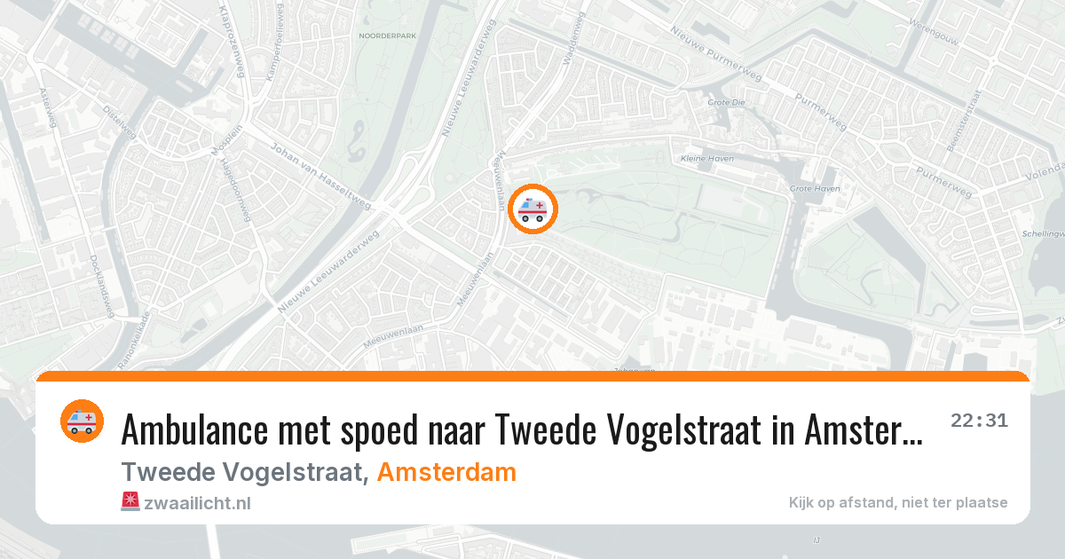 Ambulance met spoed naar Tweede Vogelstraat in Amsterdam — 15 mei 2026