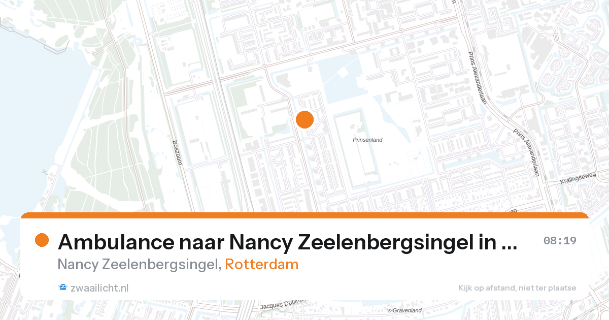 Ambulance naar Nancy Zeelenbergsingel in Rotterdam — 28 aug 2026