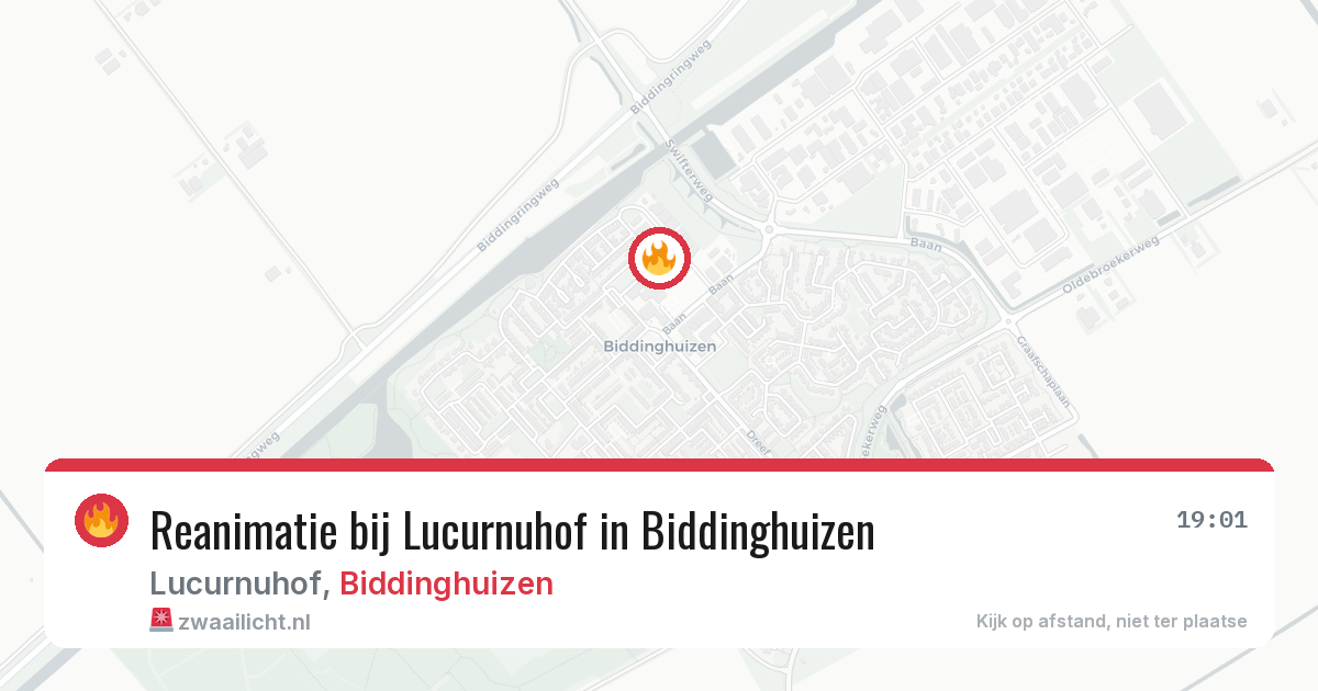 Reanimatie bij Lucurnuhof in Biddinghuizen — 1 jul 2026