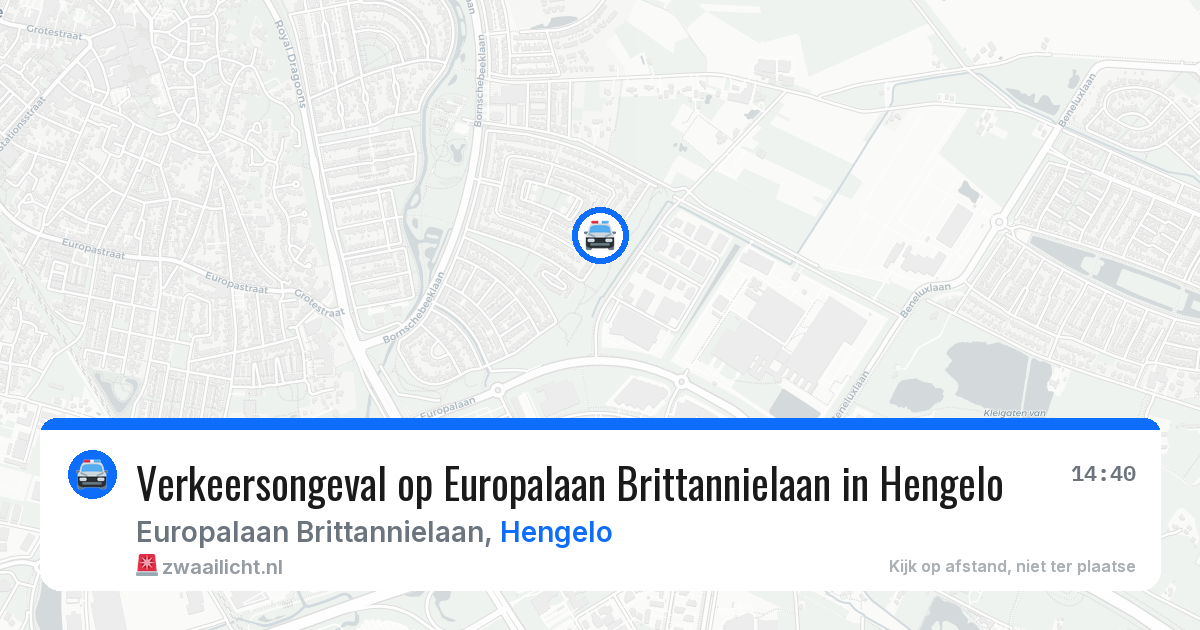 Verkeersongeval op Europalaan Brittannielaan in Hengelo — 9 feb 2026