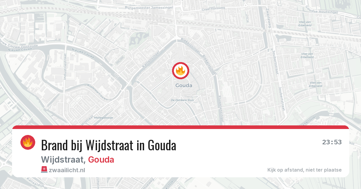 Brand bij Wijdstraat in Gouda — 27 jun 2026