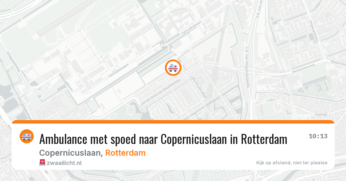 Ambulance met spoed naar Copernicuslaan in Rotterdam — 21 jun 2026