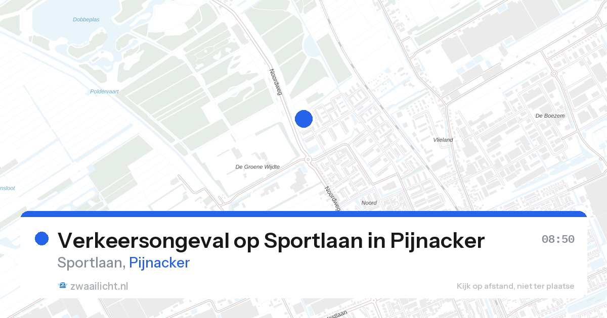 Verkeersongeval op Sportlaan in Pijnacker — 13 mrt 2026
