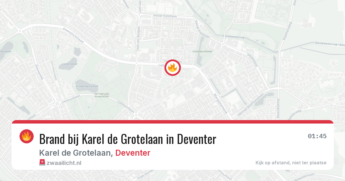 Brand bij Karel de Grotelaan in Deventer — 7 apr 2026