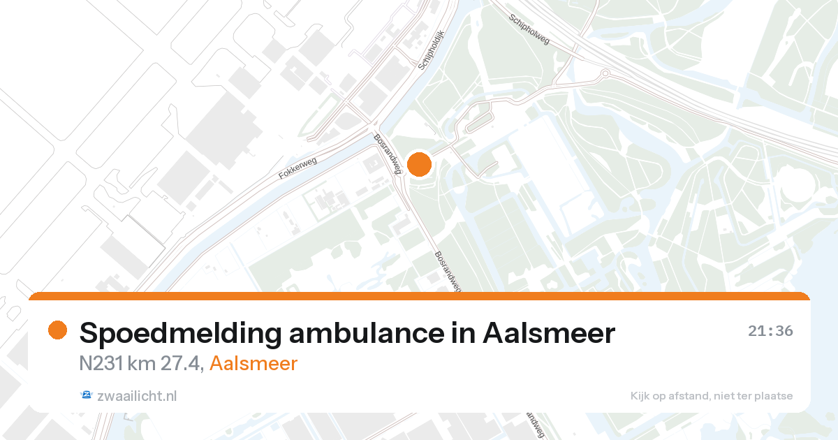 Spoedmelding ambulance in Aalsmeer — 27 aug 2026