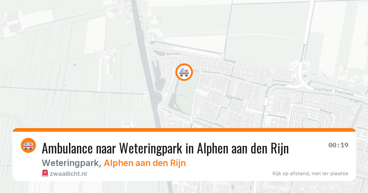 Ambulance naar Weteringpark in Alphen aan den Rijn — 26 mei 2026