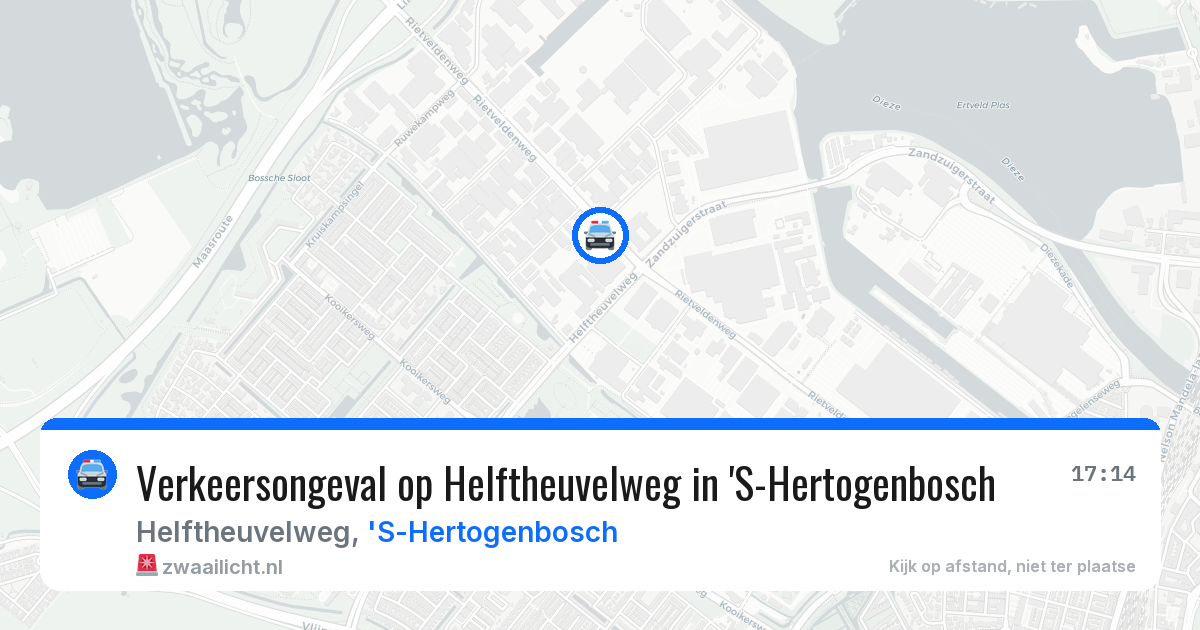 Verkeersongeval op Helftheuvelweg in 'S-Hertogenbosch — 24 apr 2026