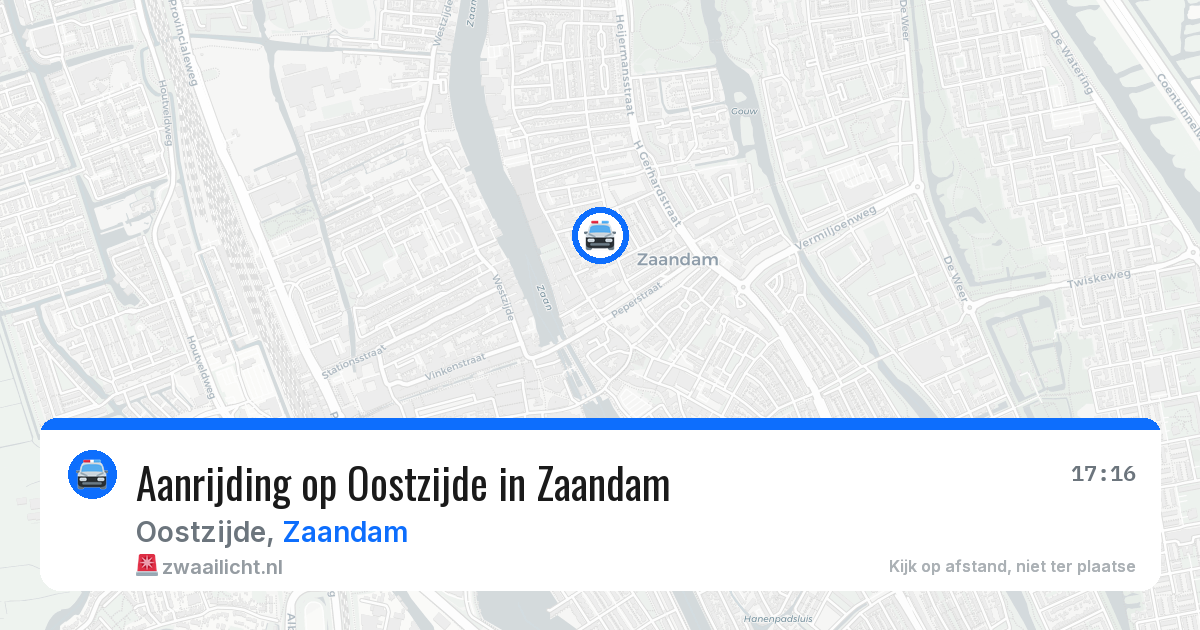 Aanrijding op Oostzijde in Zaandam — 20 mei 2026