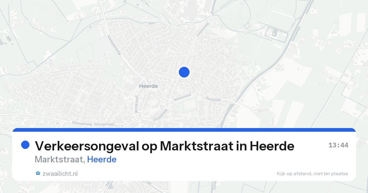 Verkeersongeval op Marktstraat in Heerde — 21 aug 2026