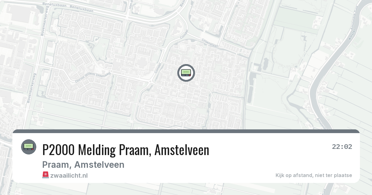 P2000 Melding Praam, Amstelveen — 8 feb 2026
