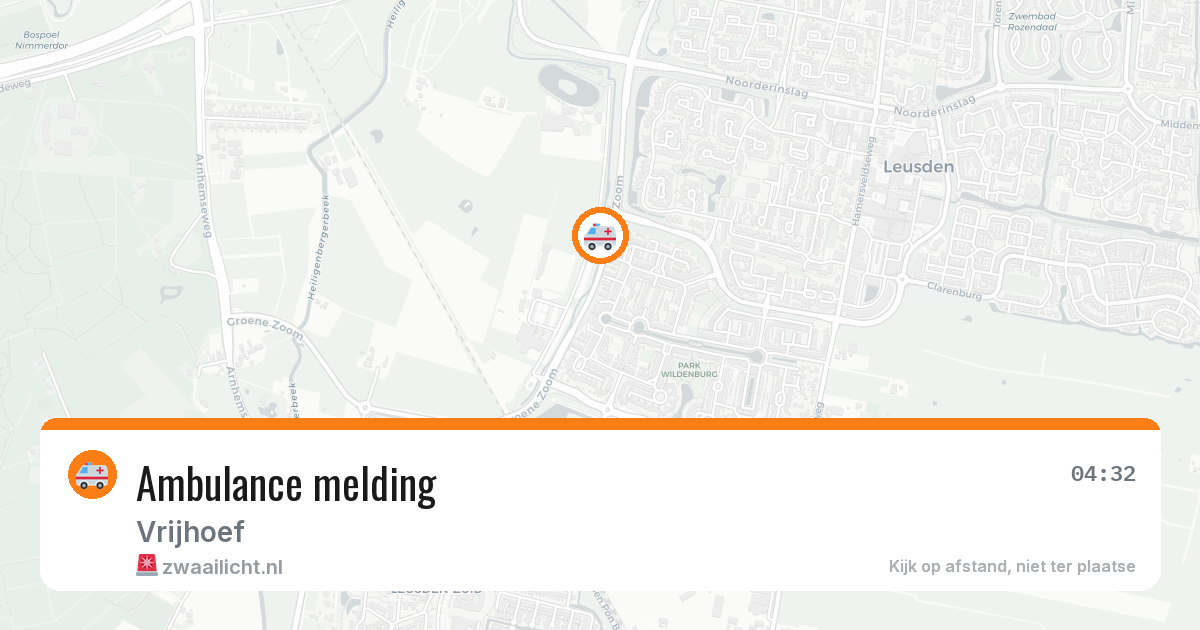 Ambulance melding — 4 mei 2026