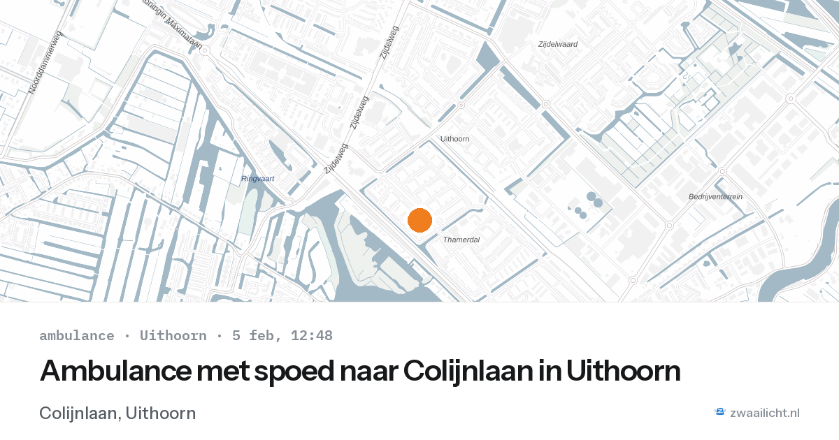 Ambulance met spoed naar Colijnlaan in Uithoorn — 5 feb 2026