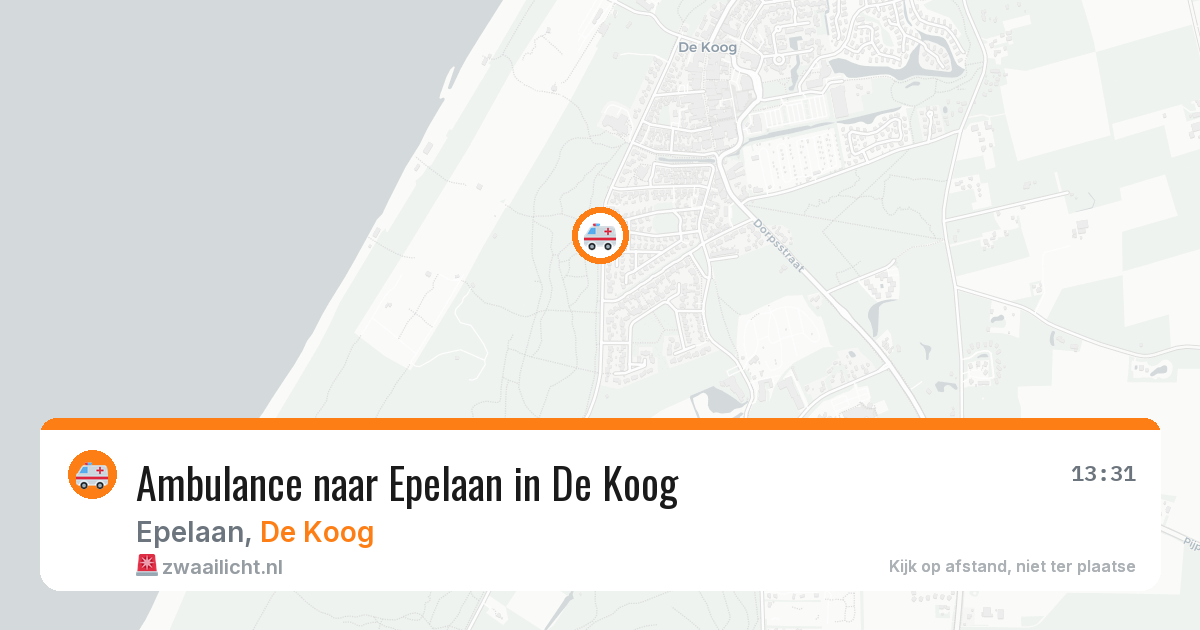Ambulance naar Epelaan in De Koog — 3 aug 2026