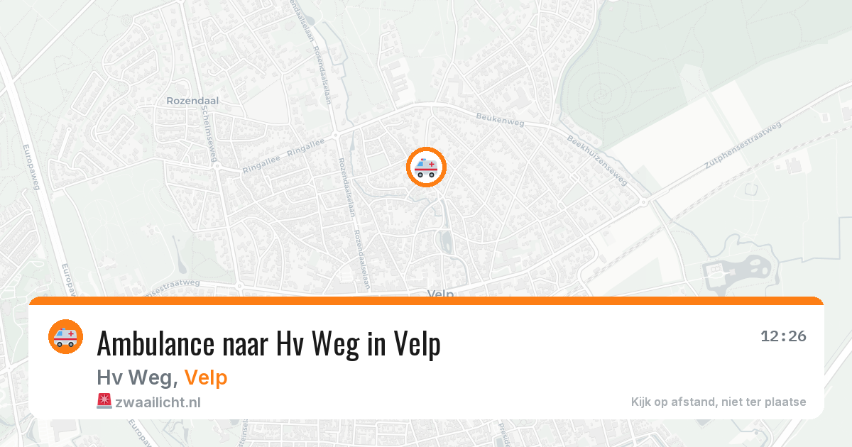 Ambulance naar Hv Weg in Velp — 31 jul 2026