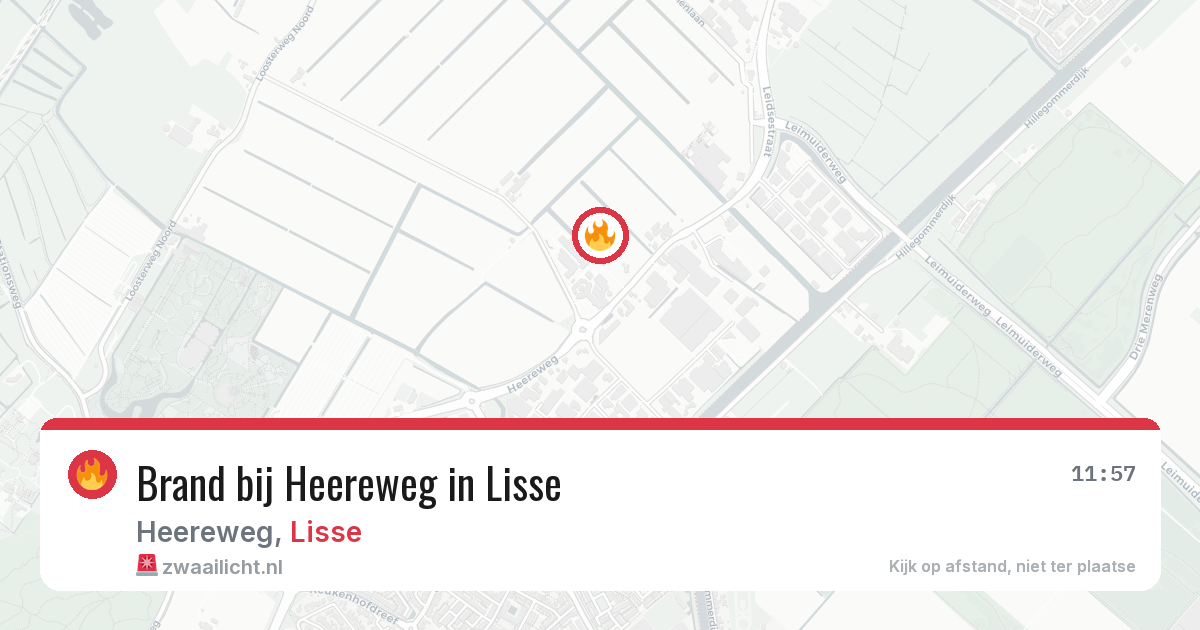 Brand bij Heereweg in Lisse — 8 mei 2026