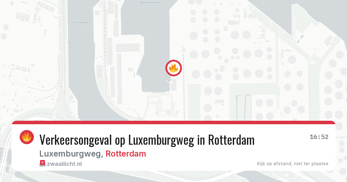 Verkeersongeval op Luxemburgweg in Rotterdam — 6 aug 2026