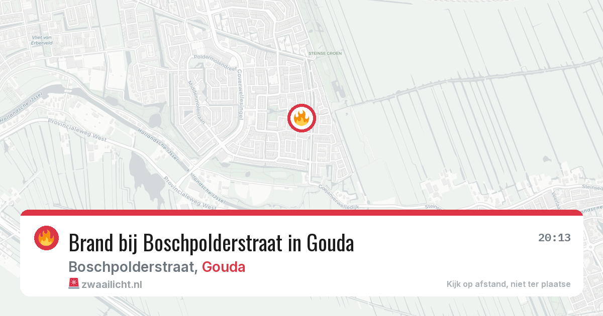 Brand bij Boschpolderstraat in Gouda — 30 jul 2026