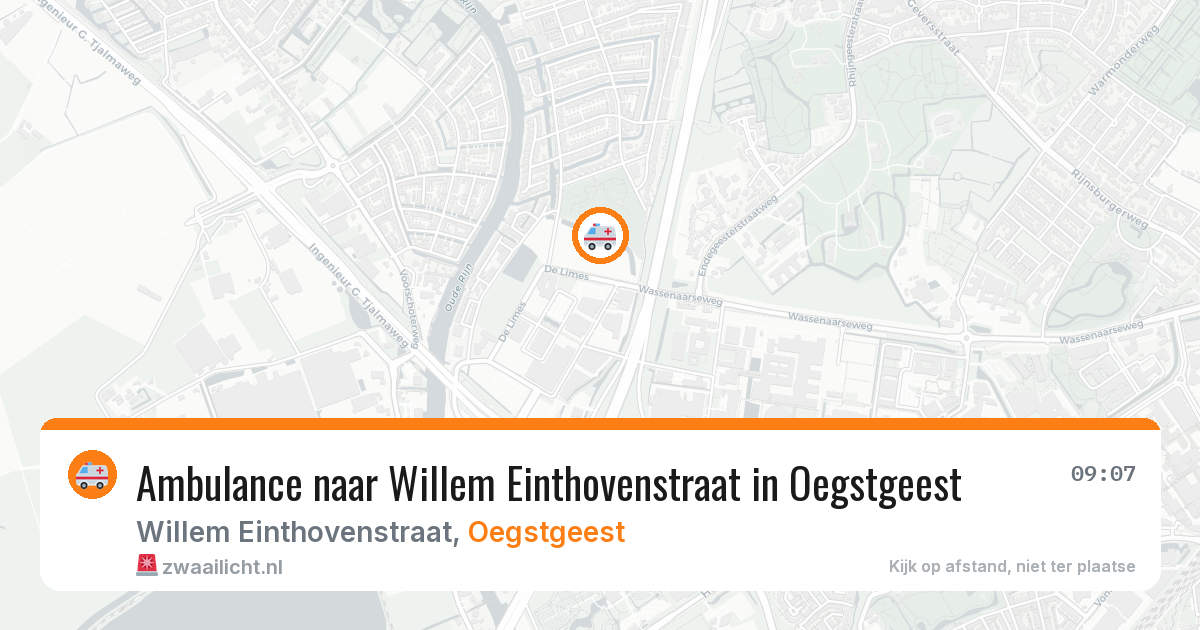 Ambulance naar Willem Einthovenstraat in Oegstgeest — 8 aug 2026