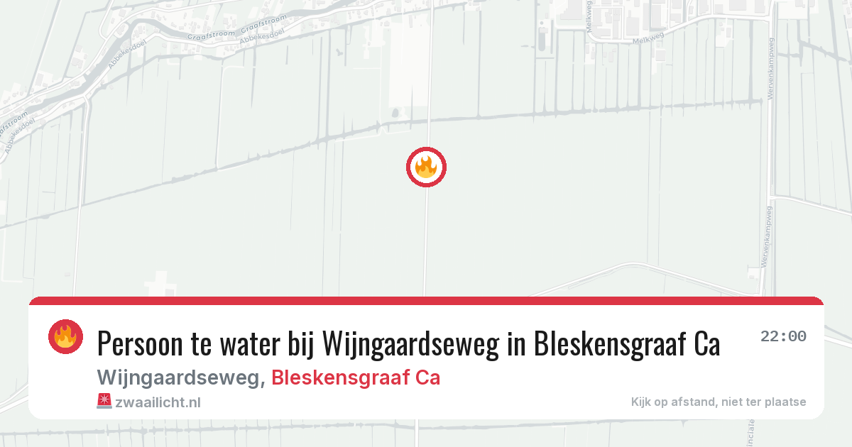 Persoon te water bij Wijngaardseweg in Bleskensgraaf Ca — 1 aug 2026
