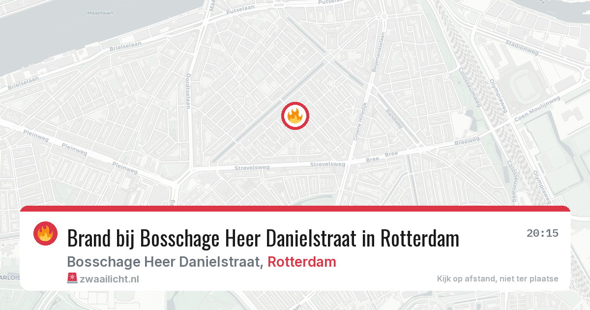 Brand bij Bosschage Heer Danielstraat in Rotterdam — 11 aug 2026