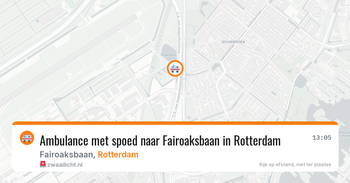 Ambulance met spoed naar Fairoaksbaan in Rotterdam — 8 apr 2026