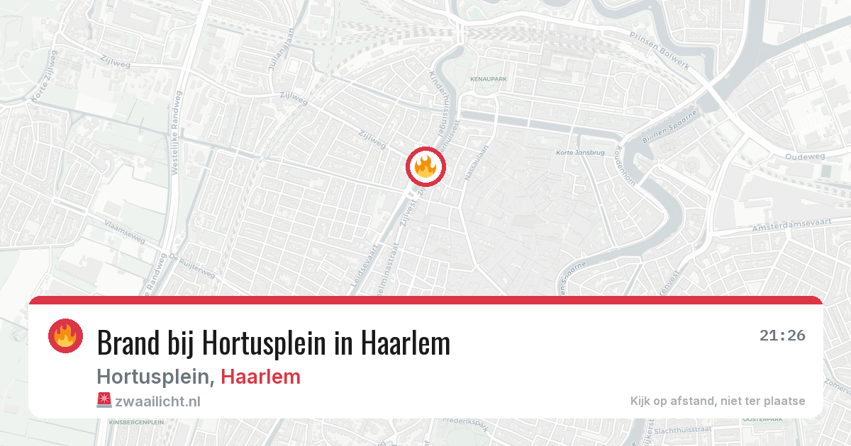 Brand bij Hortusplein in Haarlem — 29 mrt 2026