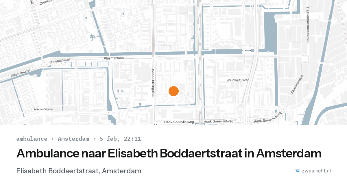 Ambulance naar Elisabeth Boddaertstraat in Amsterdam — 5 feb 2026