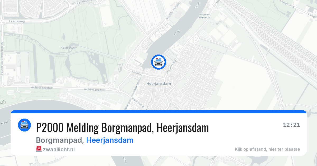 P2000 Melding Borgmanpad, Heerjansdam — 23 mei 2026