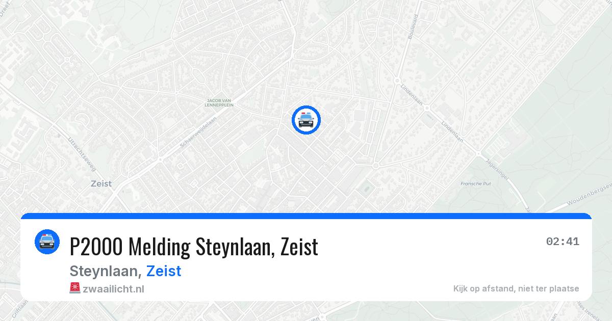P2000 Melding Steynlaan, Zeist — 3 apr 2026