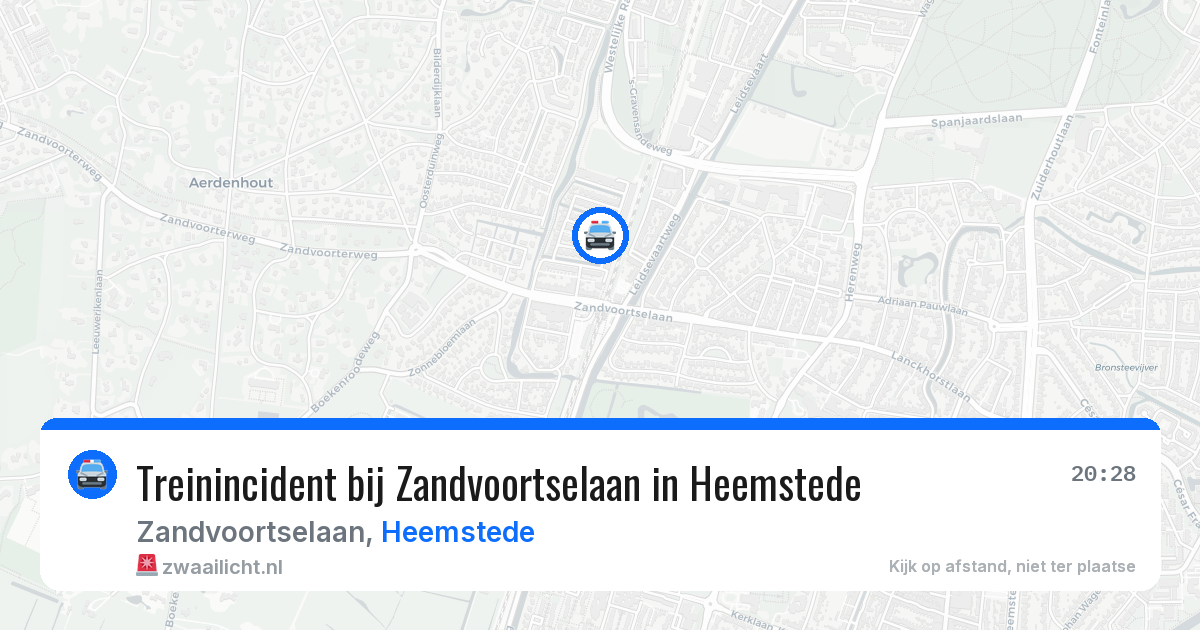 Treinincident bij Zandvoortselaan in Heemstede — 9 jul 2026